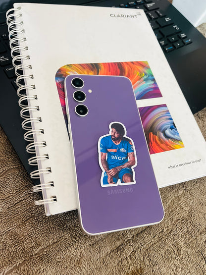 Hardik pandey Blue sticker