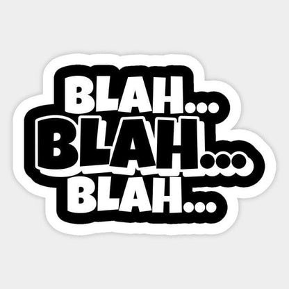 Blah Blah sticker