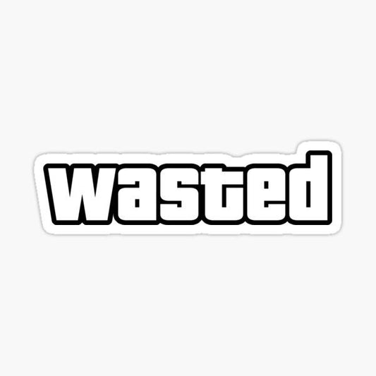 White Wasted sticker